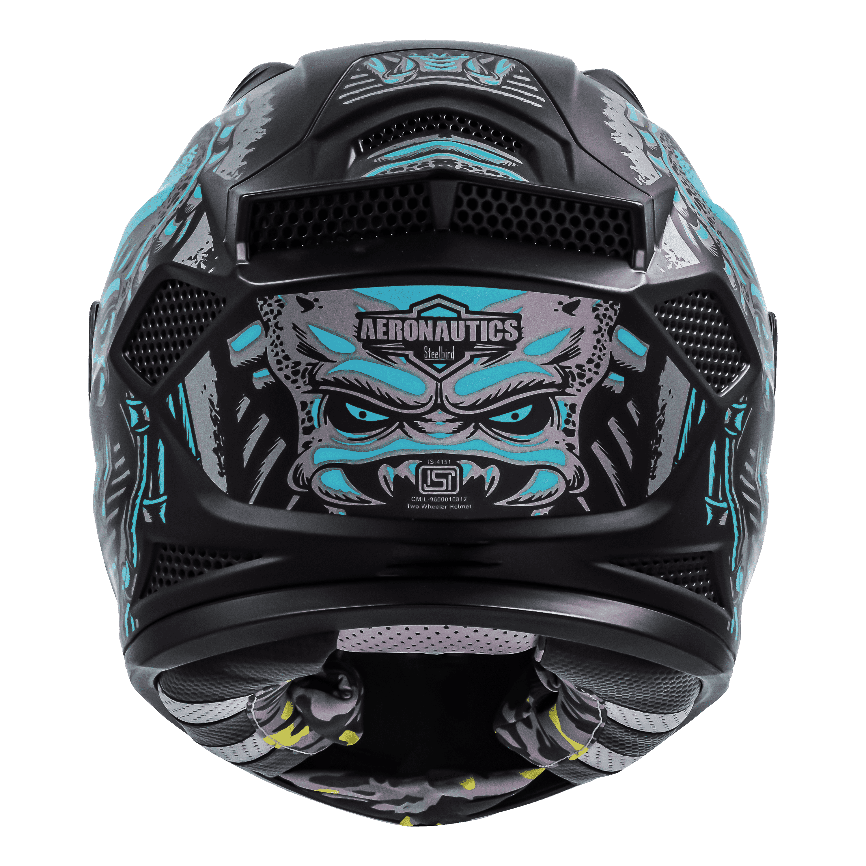 SBH-25 ISS PREDATOR GLOSSY BLACK WITH L. BLUE